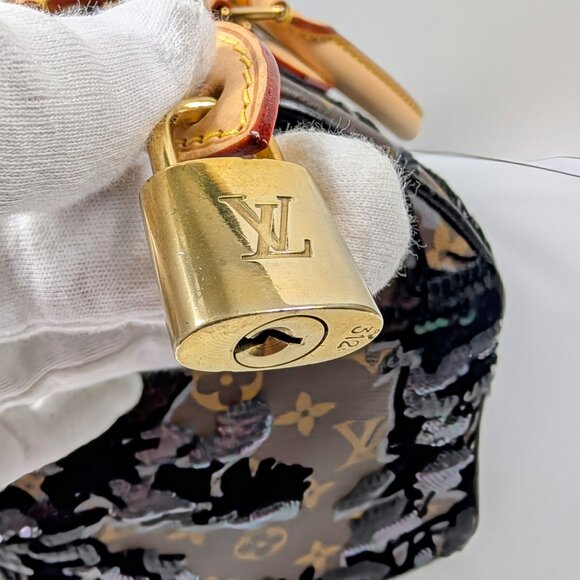 Louis Vuitton Black Monogram Sequin Tisse Speedy 30 - Picture 8 of 16